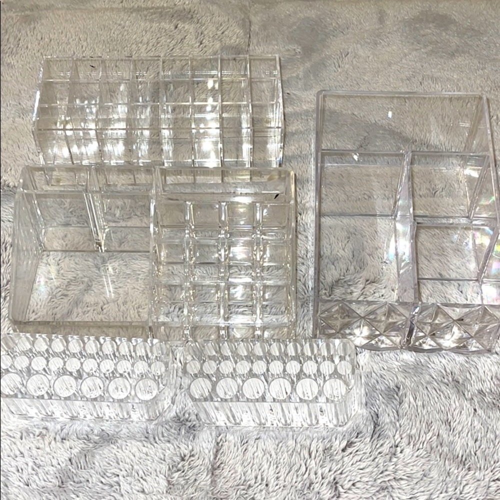 5 piece makeup organizer set